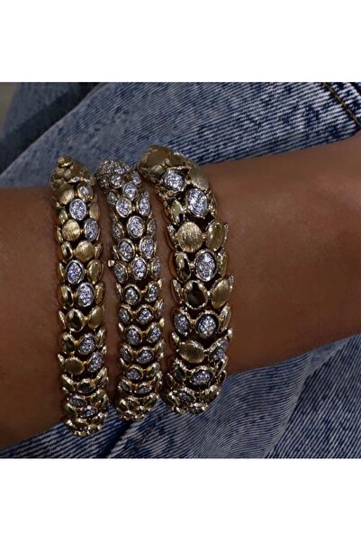ARİNNA JEWELS Eterna Vine 14k altın kaplama , zirkon taş özel tasarım kadın b...