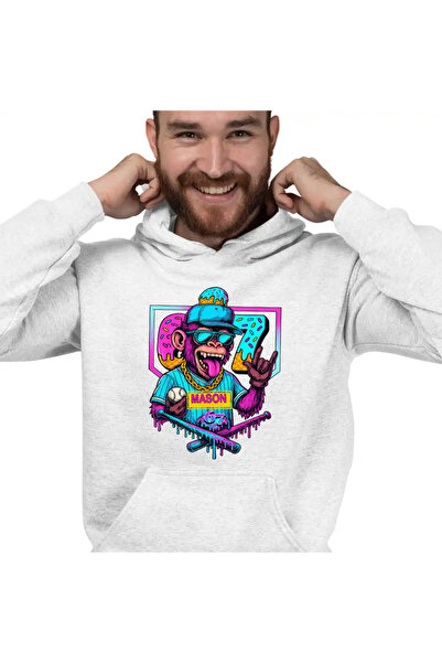 OEM Men's Hoodie Six Seven Baseball Monkey 67 Meme