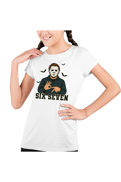 OEM Tricou Copii Fete Six Seven Horror Michael Myers 67 Halloween