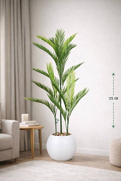 CENTRHOME Areca tree with three branches, 125 cm long, in a round pot
