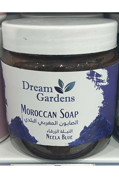 DREAM GARDENS صابون مغربي للوجه والجسم مع نيلة زرقاء 400 مل