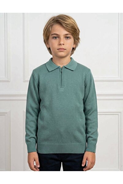 ADA YILDIZ KİDS Pulover pentru băieți, tricotaje, culoare verde, 6/14 ani