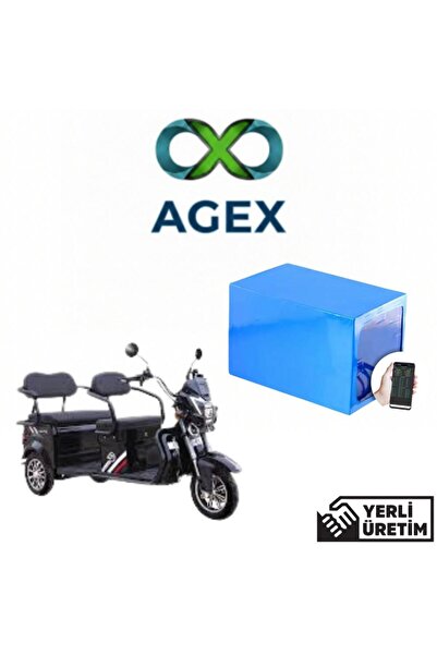 agex enerji Motolüx Fayton 7700X Uyumlu 60V 45Ah LiFePO4 Lityum Batarya