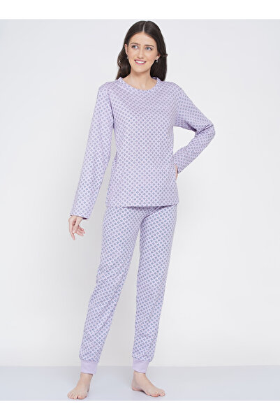 LAUREN SMITH Women's Pajama Set Long Sleeve Top with pants 2 Piece Sleepwear ...