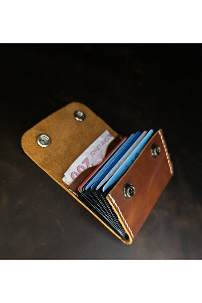 GERMANICIA LEATHER CRAFT Deri Cüzdan, Hakiki Deri, El Yapımı Cüzdan, Akordiyo...