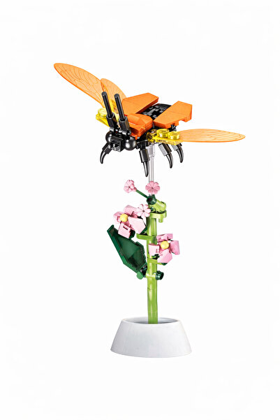 TRUST STORE مجموعة بناء ليغو من سلسلة فلوريس 9127-8 مع زهور الخوخ وشخصيات الح...