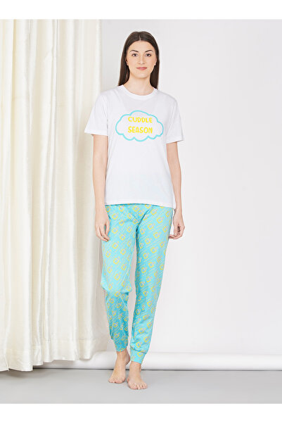 LAUREN SMITH Women's Pajama Set Short Sleeve Top with pants 2 Piece Sleepwear...