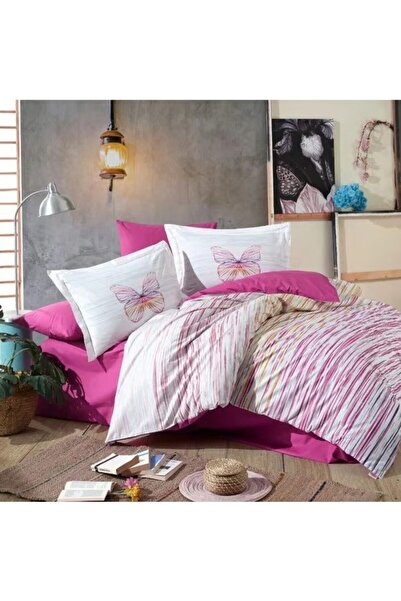 MarDyHome Kingsize Poplin Duvet Cover Eldora Fuchsia
