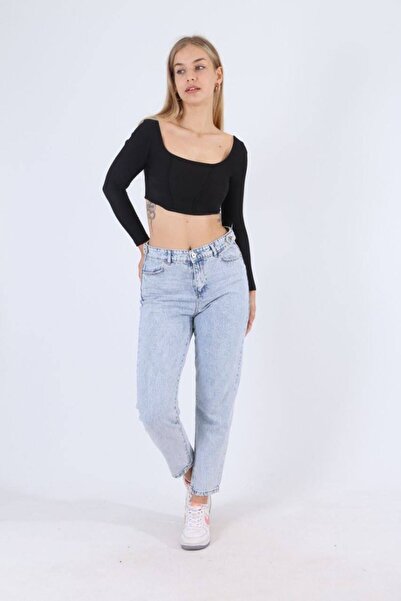 Semesia Battal Double Belt Buckle Boyfriend