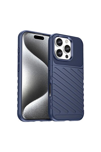 Other Etui silikonowy pancerny pokrowiec pe iPhone 16e Thunder Case - niebieski