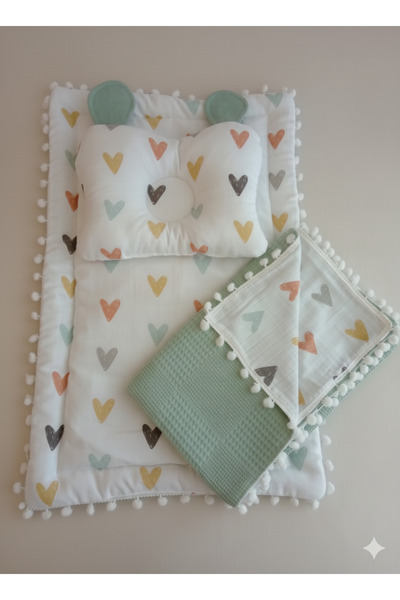 Wenaris Baby Diaper Set with Blanket, Cushion, Baby Pillow, Newborn, Crib, Ba...