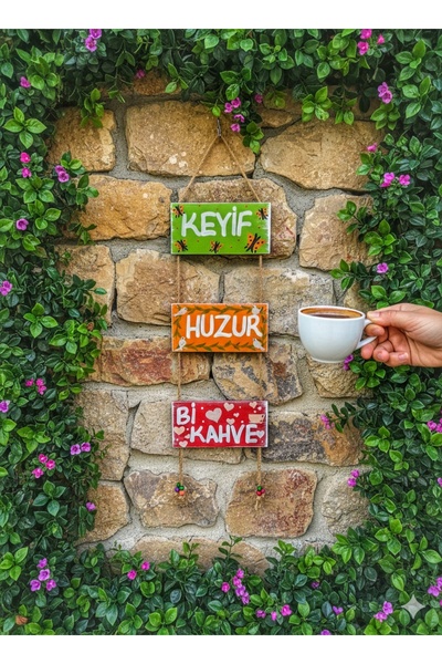 buraxe 3 lü ahşap, halatlı pano set,her biri 20×10cm,balkon,bahçe, mutfak dekoru