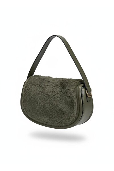 HİMENİSA Women's Plush Detail Elegant Mini Handbag