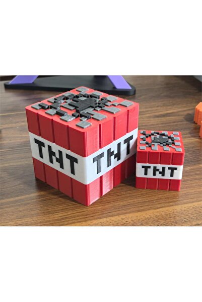 BytexStore 3d Baskılı Minecraft Tnt Minecraft Tnt Figür Dekoratif Hediyelik