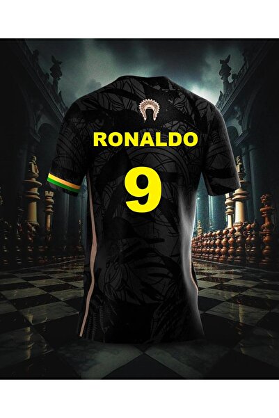 Lion Spor Brazil Special Patterned Black Jersey Women's T-Shirt Ronaldo 9
