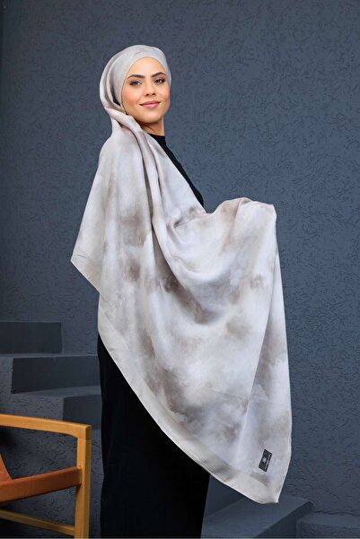 aldyoo Batik Desen Pamuk Viskon Soft Şal Bej