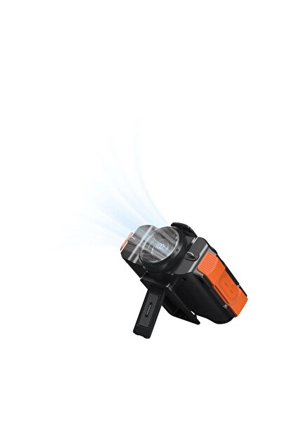 porodo مروحة خصر بلوتوث من لايف ستايل بسعة 8000 مللي أمبير مع إضاءة LED، وبطارية متنقلة، و5 مستويات سرعة