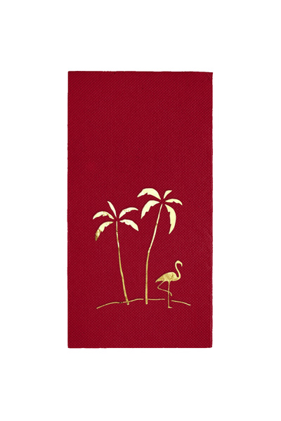 Story 40X40 cm Gold Foil Palm Trees Patterned 16-Piece Burgundy Colored Paper...