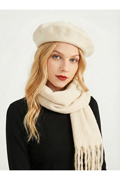 Develioğlu Set de beretă și șal Buklet pentru femei din pâslă – Set de acceso...