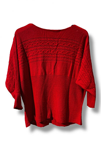SUMEF Mercerized Knitwear Blouse Size 38-48 Matching Comfortable Fit-Red