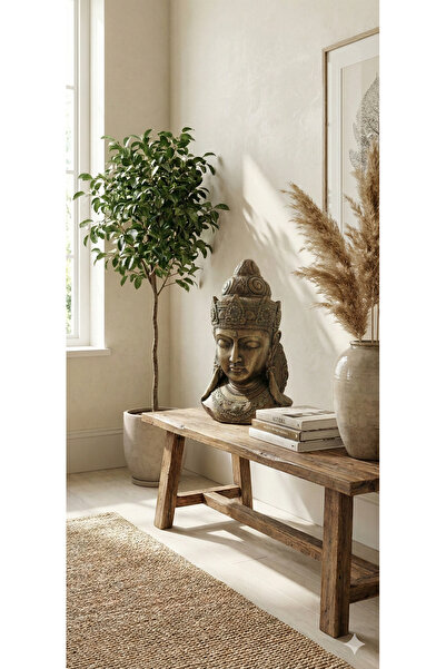 Dekoromi Dekoratif Dev Boy Buda Kadın Heykeli Suratı (43x30cm) Büyük Boy Bibl...