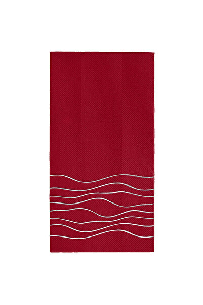 Story مناديل ورقية فضية مقاس 40 × 40 سم، منقوشة بخطوط متموجة، 16 قطعة من المن...