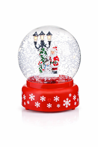 LunaDefano 🎄 Noel Baba & Kardan Adam Müzikli Kar Küresi (Işıklı)
