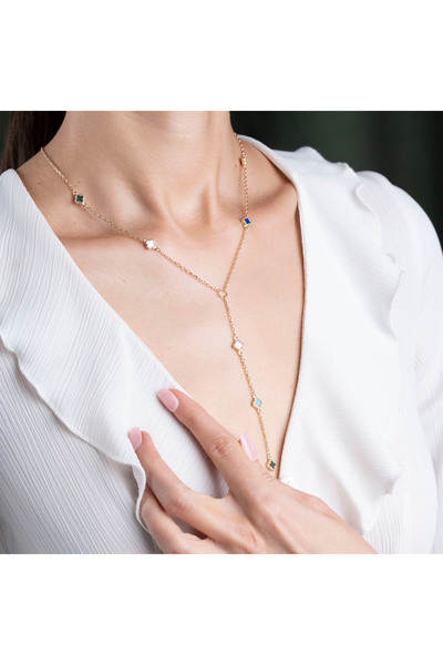 Goldstation 14 Ayar Altın Yonca Kolye