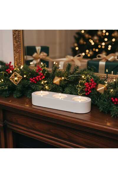 ysftasarım Dekoratif 3 lü mumluk