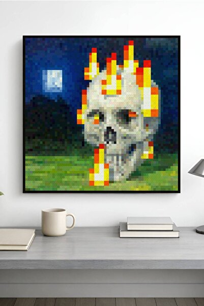 Minecraft Tabloları Minecraft Tablosu: Skull On Fire