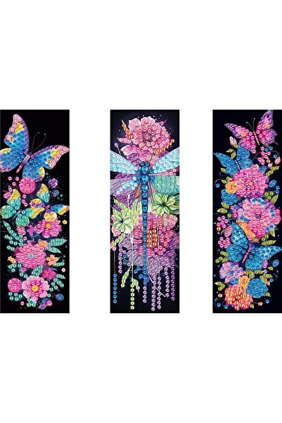 iğne izi مجموعة فواصل كتب للرسم بالماس ثلاثية الأبعاد - طقم من 3 قطع |   مجمو...