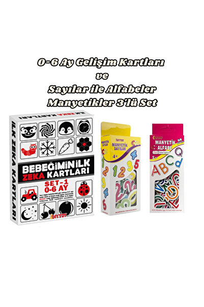 Diytoy Erken Öğrenme & Alfabe Seti – Zeka Kartları + Manyetik Harfler & Sayılar