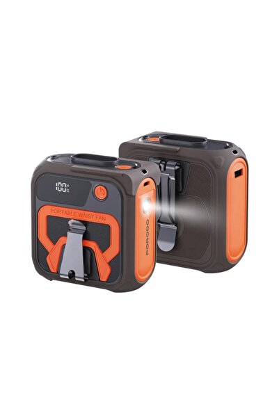 porodo Lifestyle Multifunction Cooling Waist Fan with 10000mAh Battery, Flashlight & Digital Display