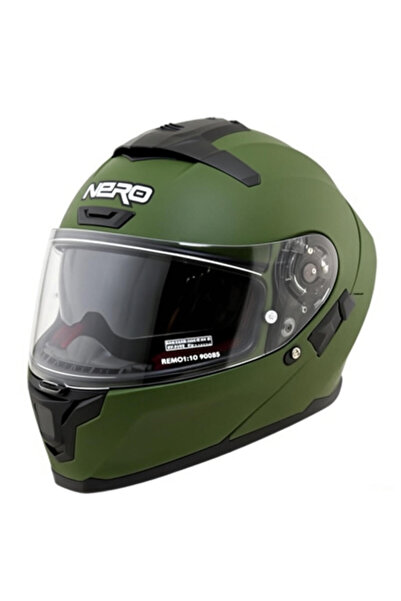 Nero ÇENE AÇILIR KASK HAKİ MAT YEŞİL