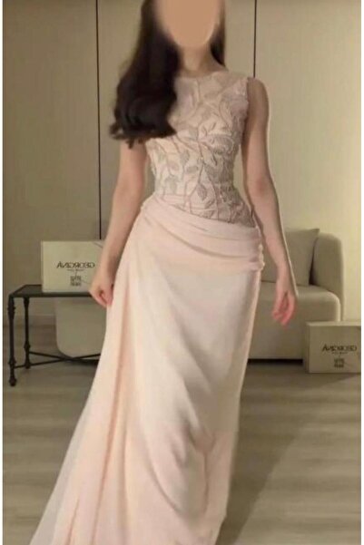 ELHAM FASHION Long evening dress with luxurious hand embroidery