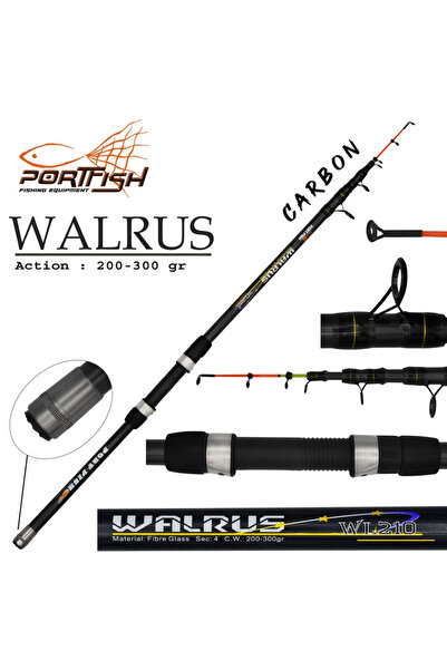 Port Fish Portfish Walrus Teleskopik Tekne Kamışı 165 cm 100-200 gr