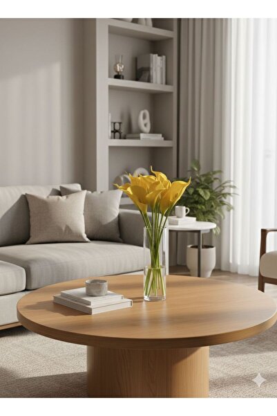 Miha Deco 1 adet 8li sarı ıslak gala ev vazo dekor süsü