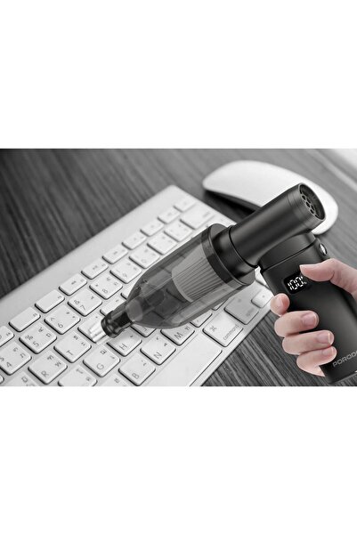 porodo LifeStyle 2-in-1 Handheld Vacuum & Air Duster with 130000RPM Motor & H14 HEPA Filter