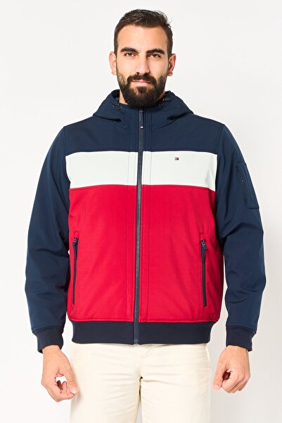 Tommy Hilfiger Men Colorblock Hooded Bomber Jacket, Multicolor