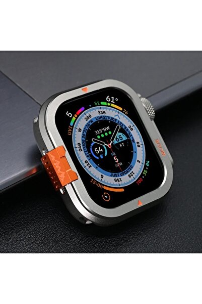 Watch Ultra / Ultra 2/3 49 mm Metal Kasa + Curved Glass Kırılmaz Cam