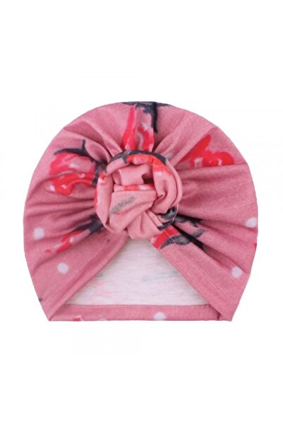 Superbaby Pink turban hat with Printed