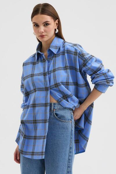 Lijuri Удобна стандартна риза с каре 3488