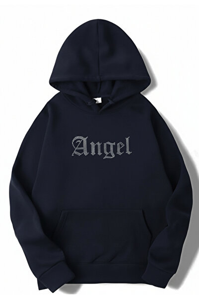 Mayer Butik Unisex Men/Women Angel Stone Printed Cotton Oversized Hooded Swea...