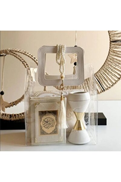 GIFT Ramadan gift set consisting of 5 pieces in a transparent bag with a leather handle (1 piece)