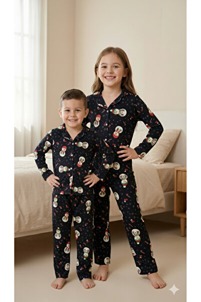 ARN HOMEWEAR ARNHOMEWEAR set de pijamale pentru copii din țesătură din piele ...