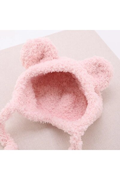 Superbaby Pink baby hat with ears