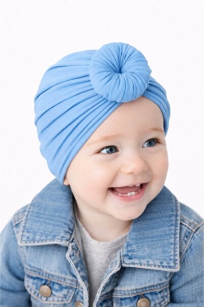 Pure Boutique Blue turban hat for girls