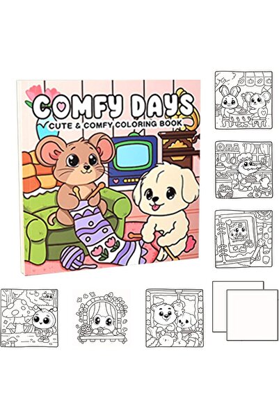 TERRIFI Comfortable Coloring Book for Adults and Teens Featuring Cute Animals...