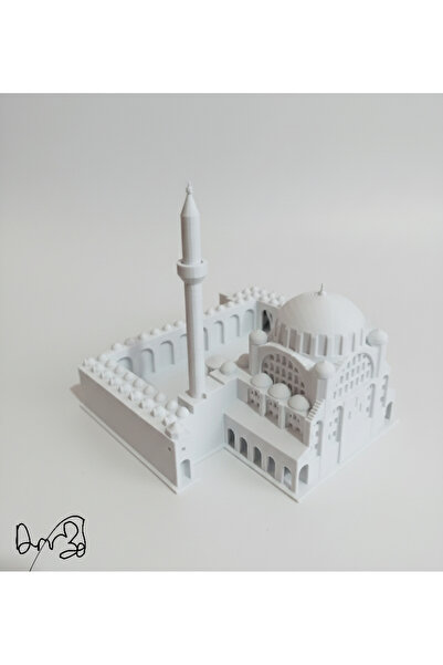 DEMİRHAN3D 🤍 Mihrimah Sultan Camii Modeli 15x15x12 cm | Beyaz 3D Yazıcı Üret...