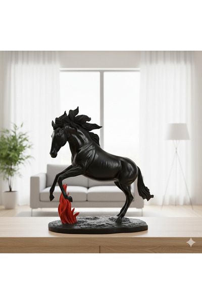İki Cadı Tasarım At Büst Heykel Polyester Ev ,Ofis Dekor